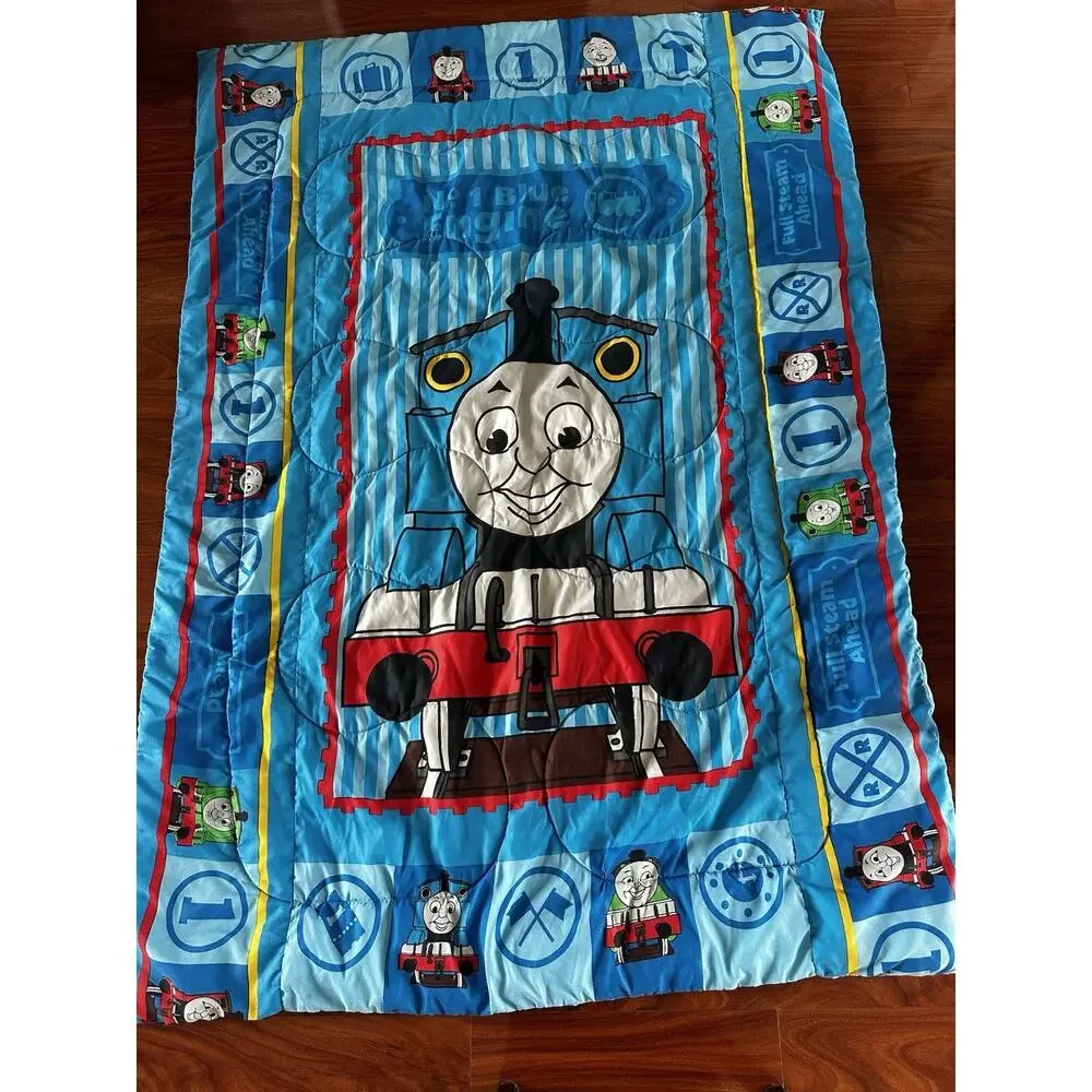 Vintage 2001 Thomas The Train Twin Comforter Bed Set - Pillowcase Fitted & Flat
